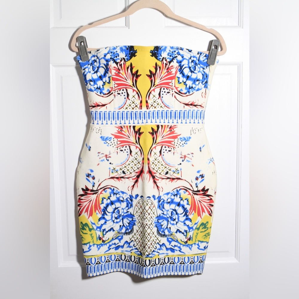 Floral Print Bandage Dress - Multicolor